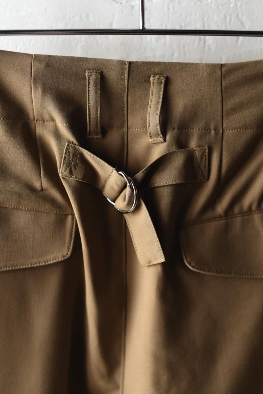 My Beautiful Landlet メリノウール2タックワイドパンツ beige