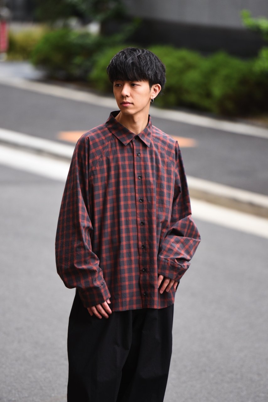 My Beautiful Landlet ラグランビッグチェックシャツ Red - BISHOOL,Edwina Horl,My Beautiful  Landlet,YANTOR等取扱い OVIE STUDIO の通販サイト