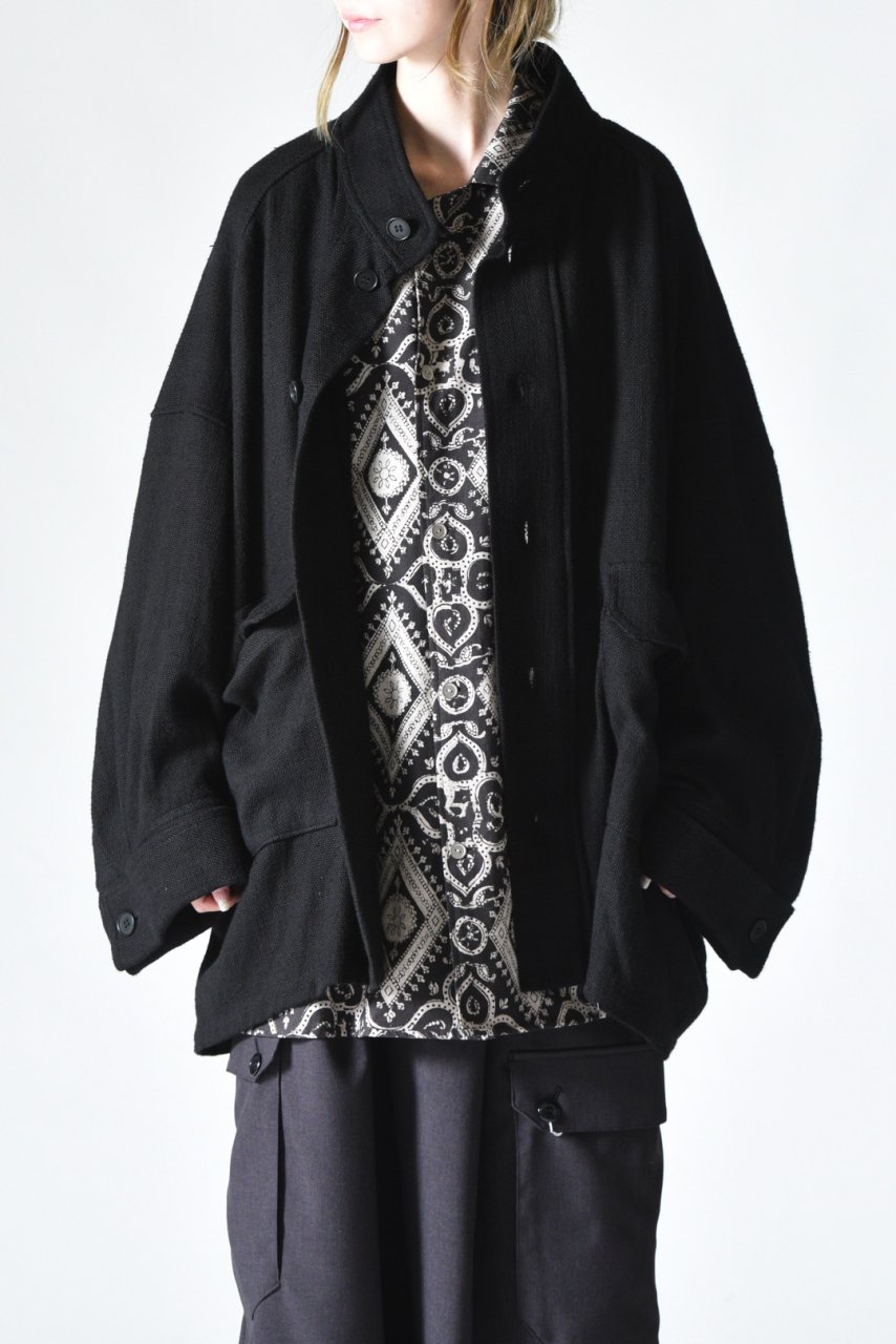 Edwina Horl HBB STAND UP COLLAR BLOUSON 不老不死 Black