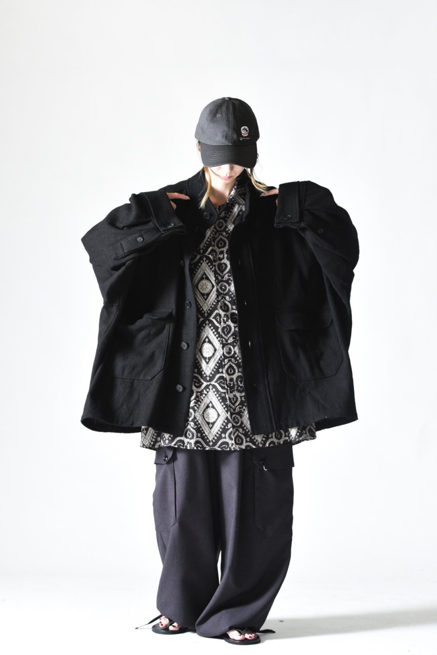 Edwina Horl HBB STAND UP COLLAR BLOUSON 不老不死 Black - BISHOOL