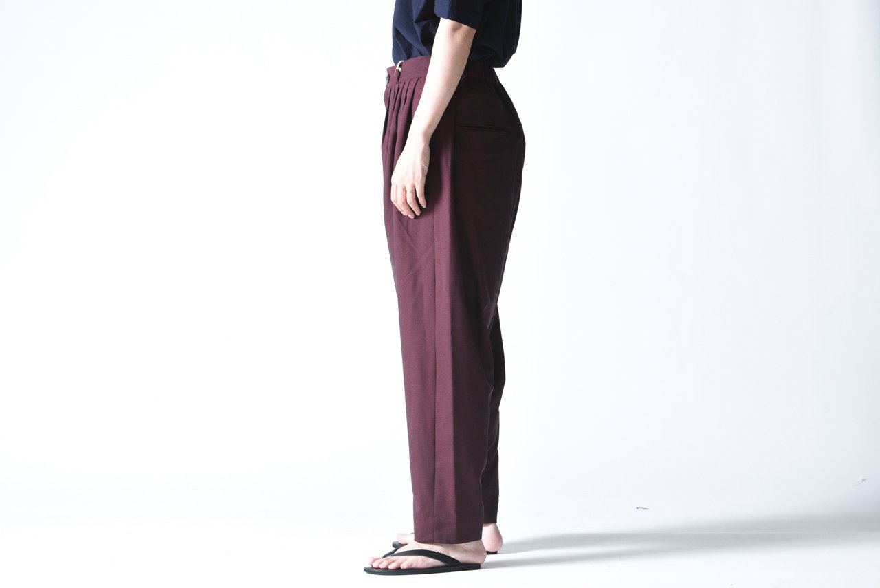 YANTOR Chambray Wool 6tuck Pants Enji - BISHOOL,Edwina Horl,My