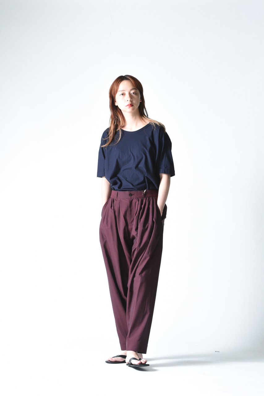 値下げしました。[YANTOR] Wool Jersey 6tuck Pants - カジュアルパンツ