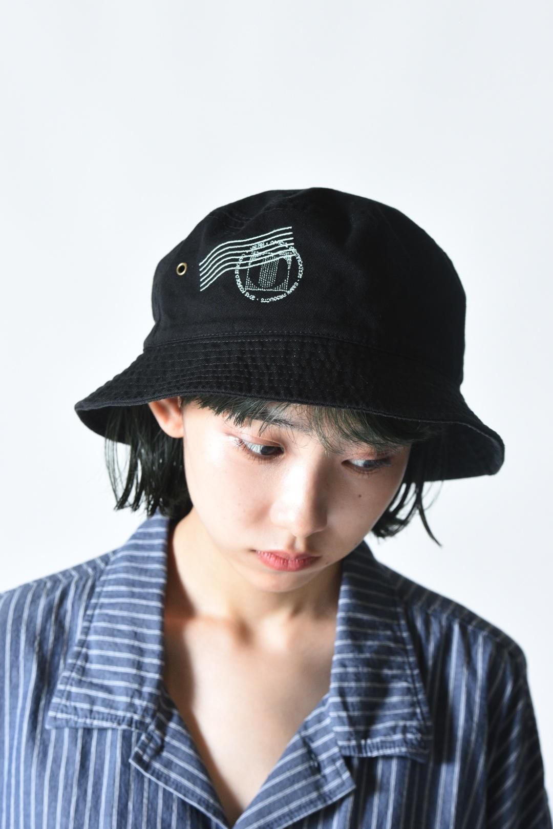 ESSAY POSTMARK BUCKET HAT Black - BISHOOL,Edwina Horl,My Beautiful