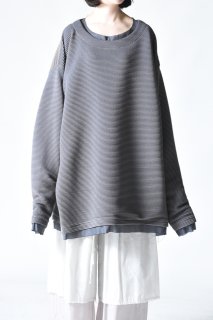 NEPHOLOGIST Lining Layered Big Pullover charcoal