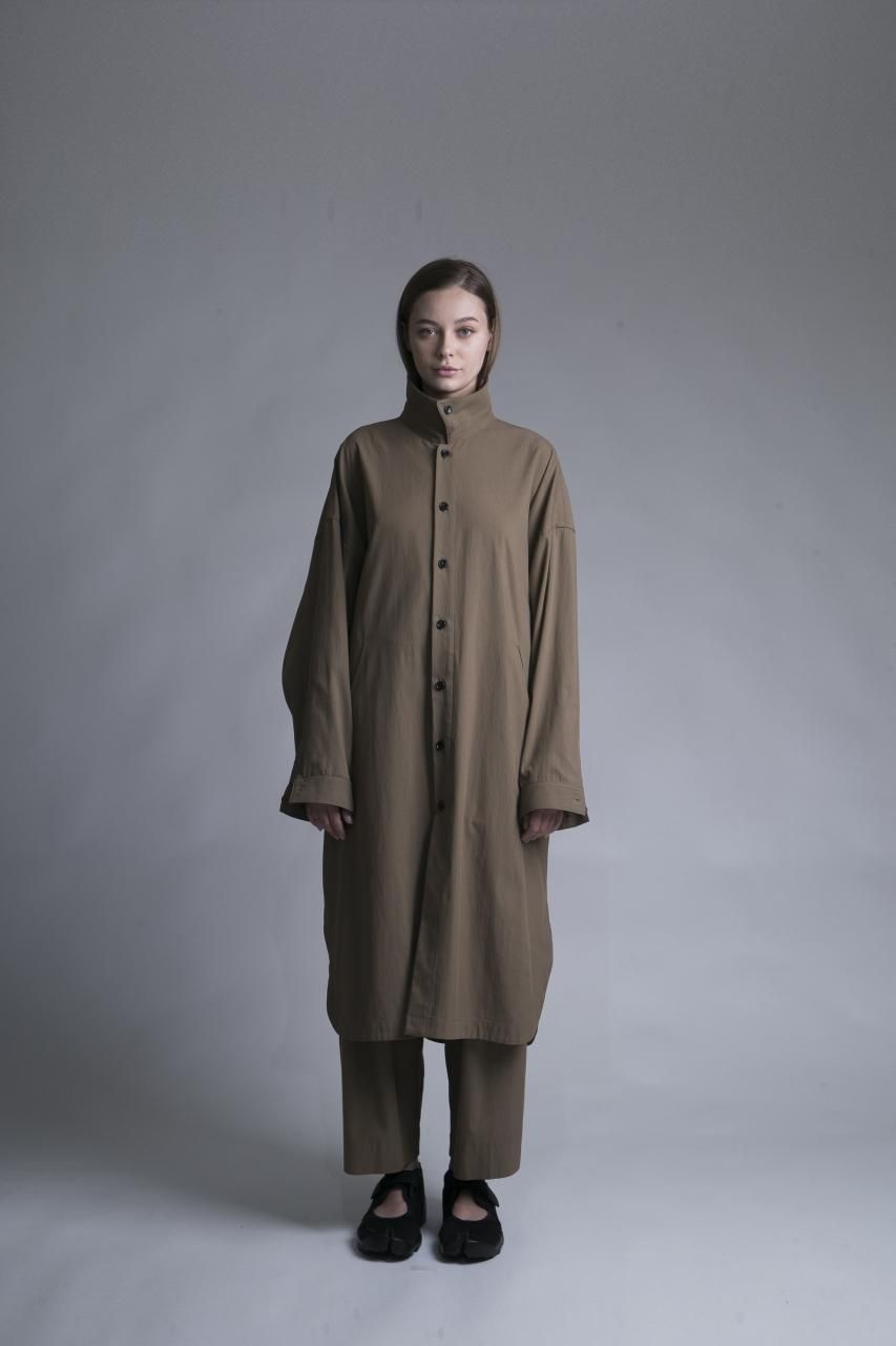 My Beautiful Landlet スタンドロングコート Khaki - BISHOOL My Beautiful Landlet スタンドロングコート Khaki - BISHOOL