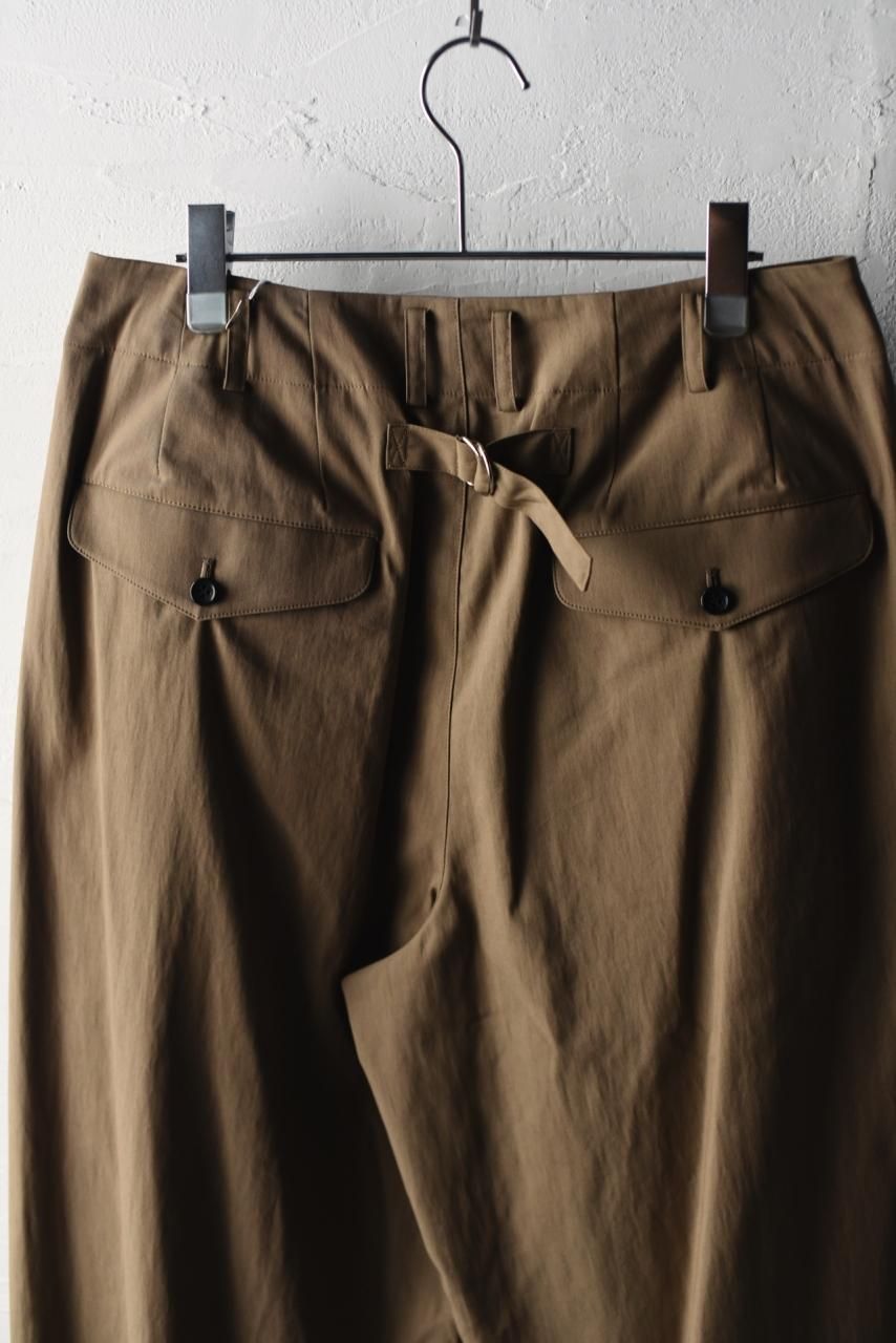My Beautiful Landlet 2タックワイドスラックス Khaki - BISHOOL