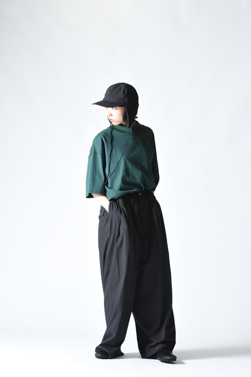 My Beautiful Landlet 2タックワイドスラックス Black - BISHOOL