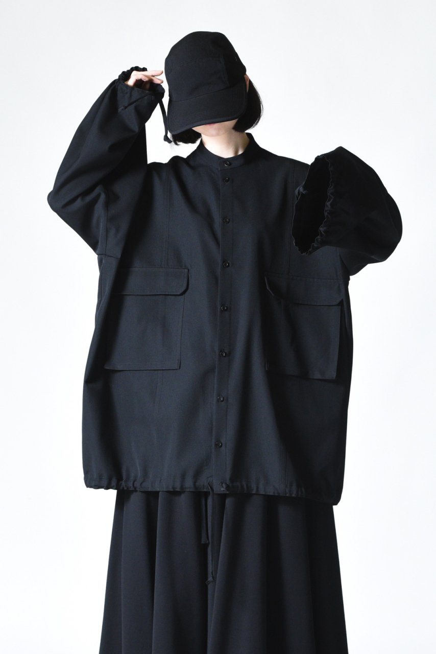 BISHOOL Wool Gabardine Goto-Gi Shirt Blouson - BISHOOL,Edwina Horl