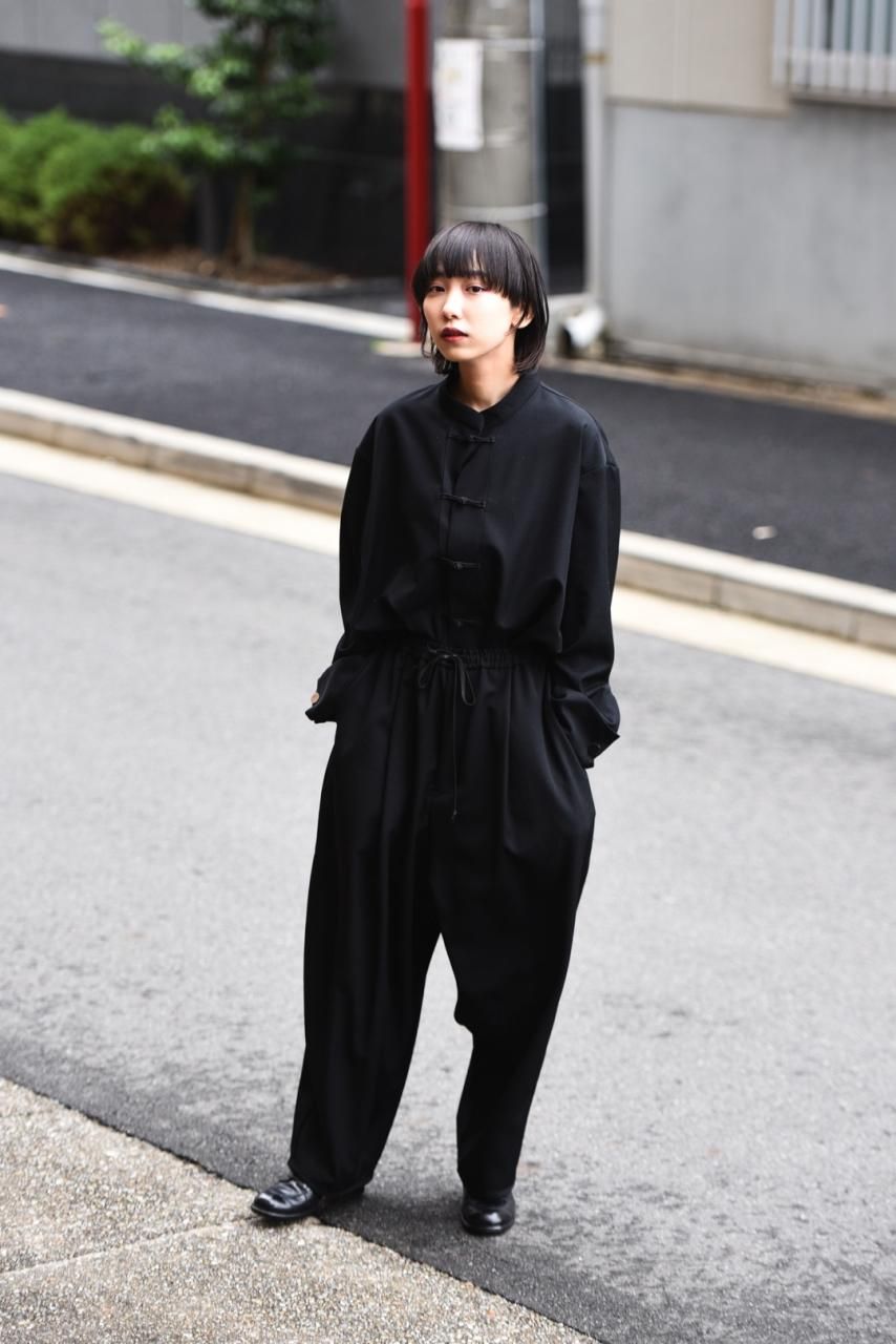 BISHOOL wool gabardine wide jacket - テーラードジャケット