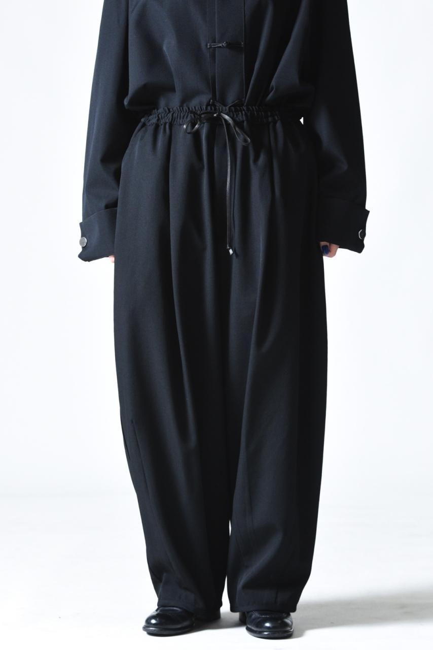 BISHOOL Wool Gabardine Drape Cocoon Pants - BISHOOL,Edwina