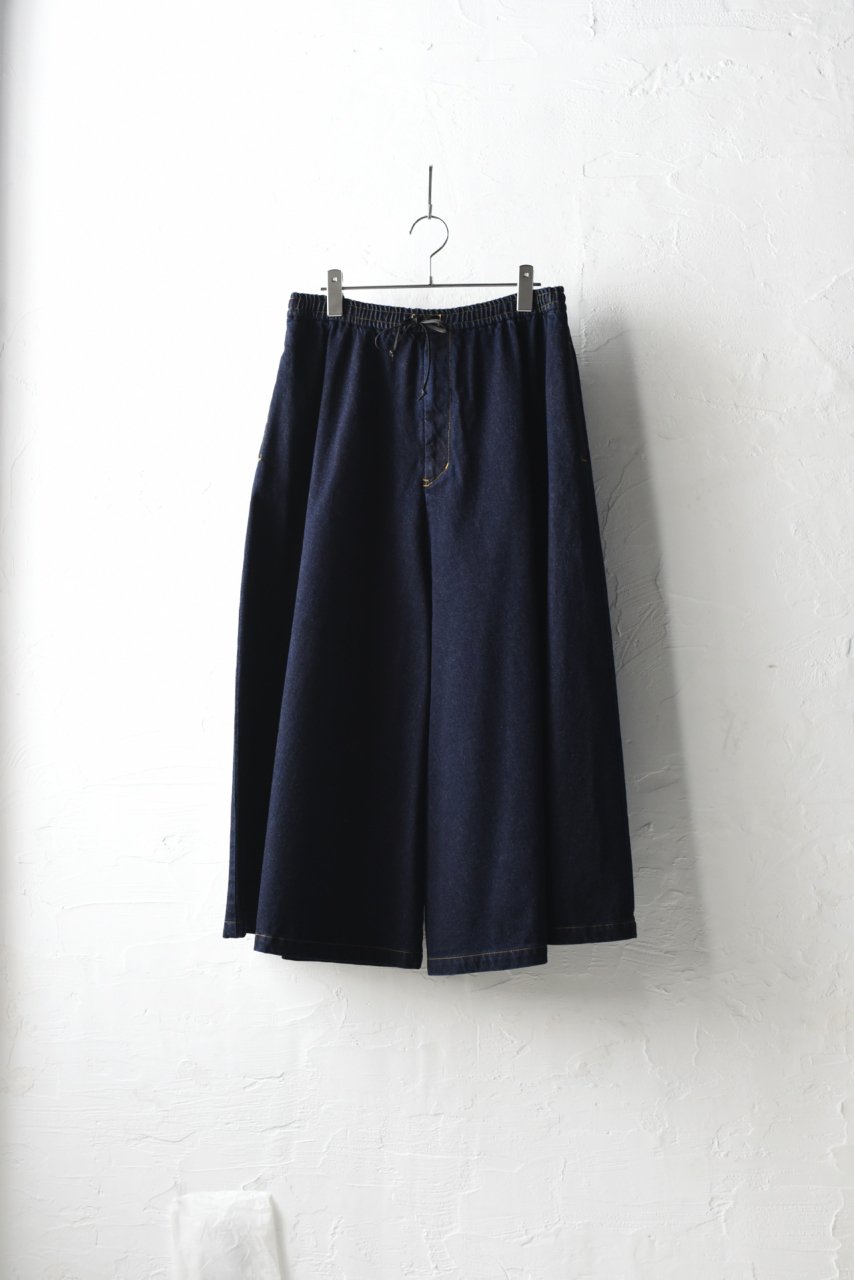 BISHOOL 12oz Bio Wash Denim Drape 袴 pants - BISHOOL,Edwina Horl