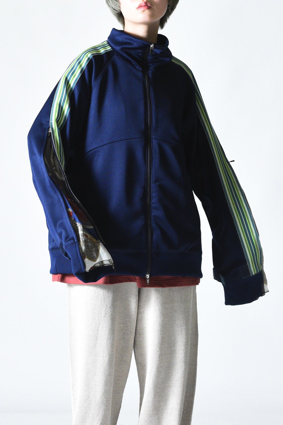 Leh Zip Track Blouson Navy - BISHOOL,Edwina Horl,My Beautiful