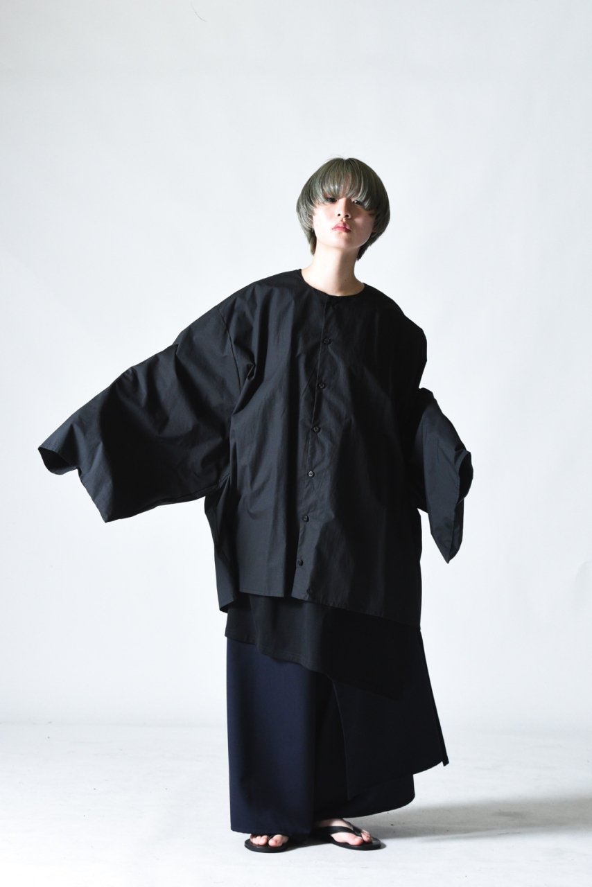 BISHOOL Old Cotton KIMONO Sleeve Shirt black - BISHOOL,Edwina Horl