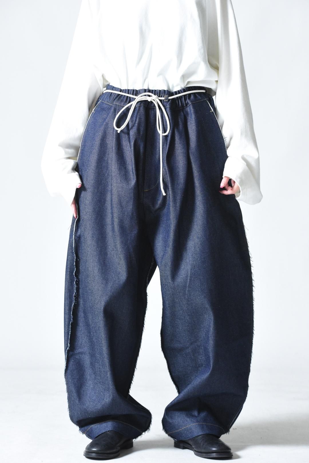 My Beautiful Landlet 12ozデニムコクーンビッグパンツ Indigo 