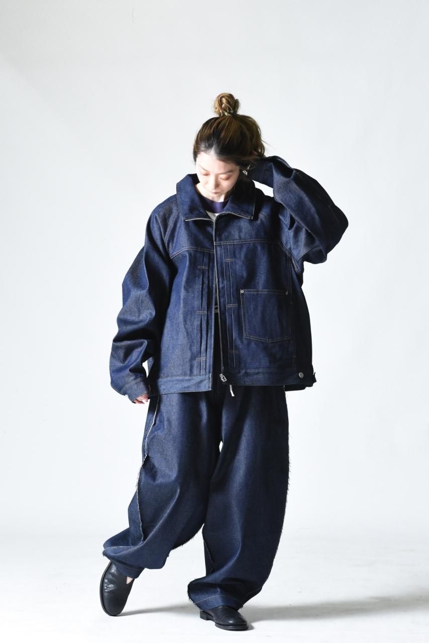 My Beautiful Landlet 12ozデニムコクーンビッグパンツ Indigo