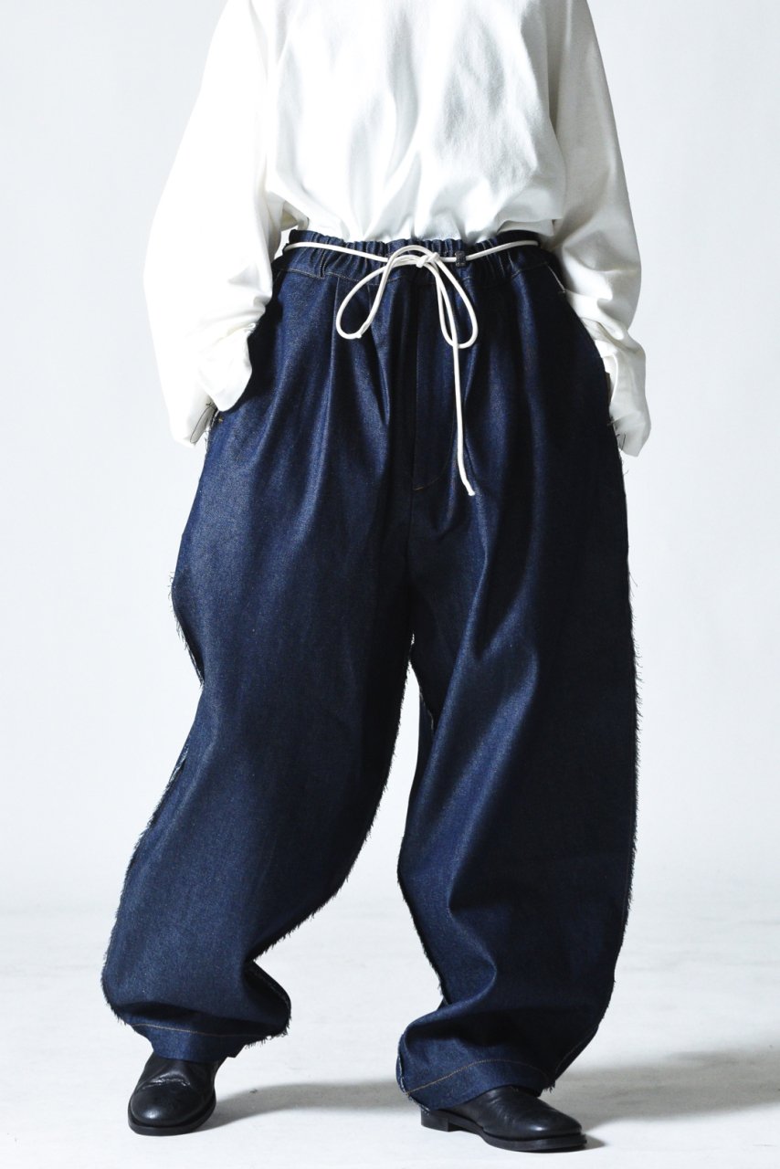 My Beautiful Landlet 12ozデニムコクーンビッグパンツ Indigo 