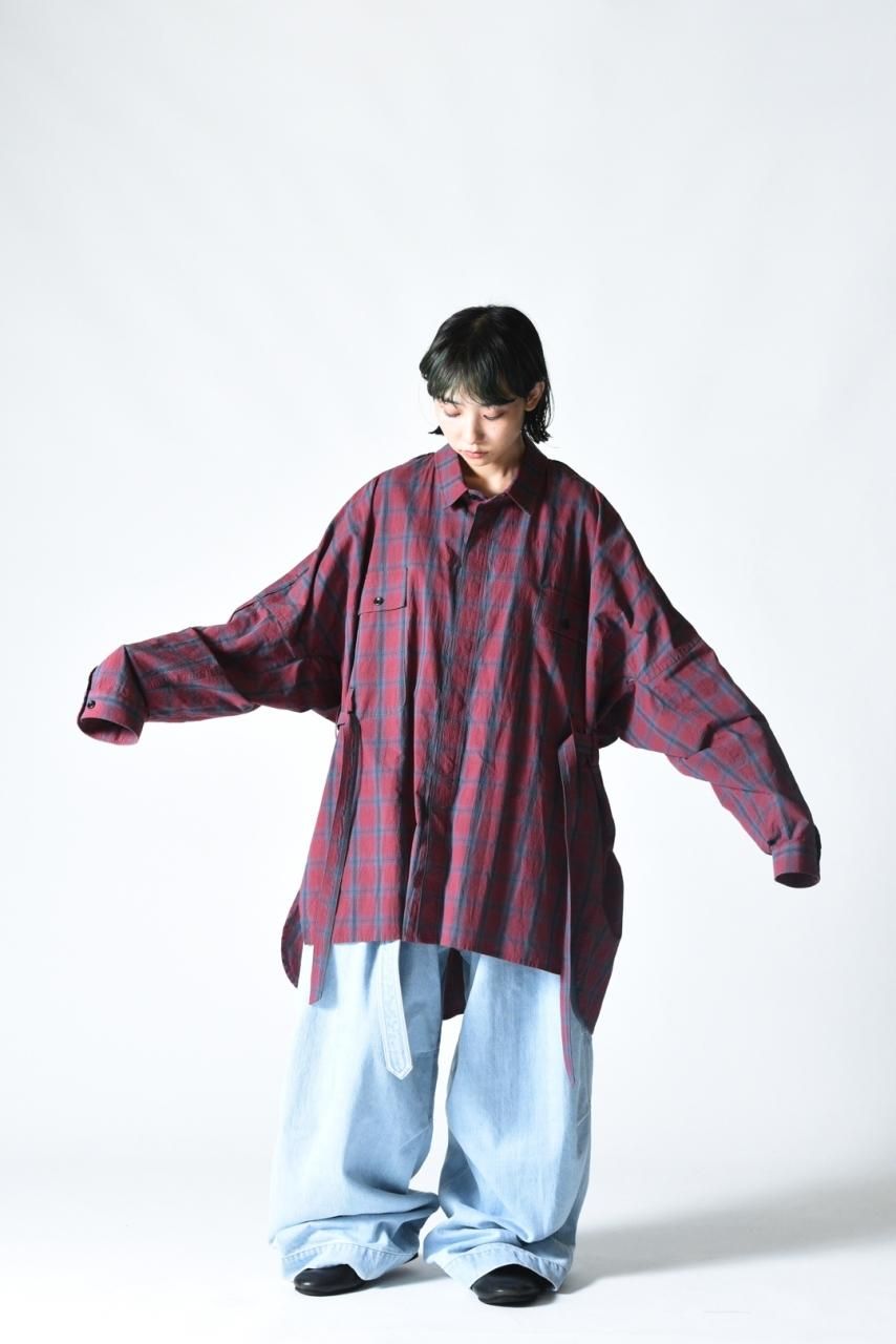 ESSAY DRAPE SHIRT Red Check - BISHOOL,Edwina Horl,My Beautiful  Landlet,YANTOR等取扱い OVIE STUDIO の通販サイト
