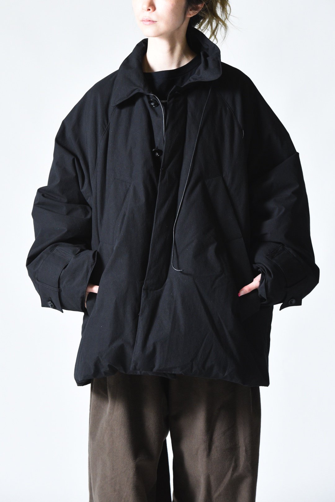 My Beautiful Landlet 河田ダウンビッグジャケット Black - BISHOOL