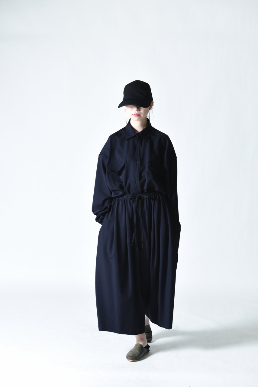 BISHOOL Wool Gabardine 3 Tuck Big Pants dark navy - BISHOOL,Edwina Horl,My  Beautiful Landlet,YANTOR等取扱い OVIE STUDIO の通販サイト