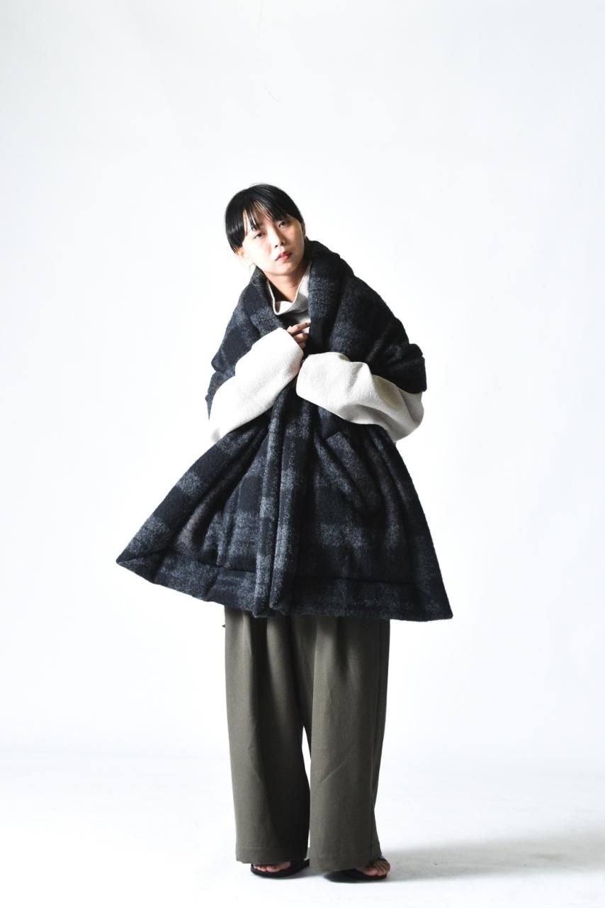VOAAOV モヘアタッチウールダウンストール Black - BISHOOL
