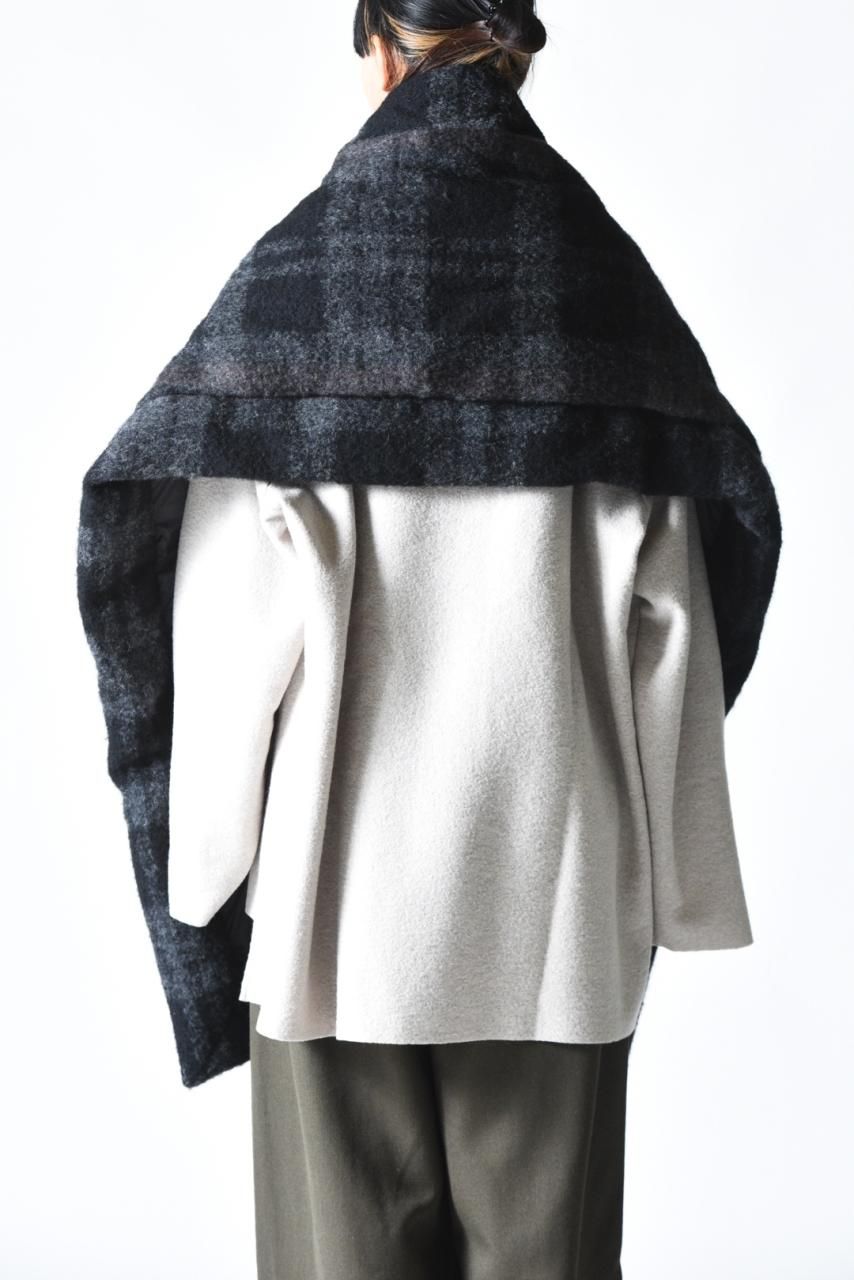 VOAAOV モヘアタッチウールダウンストール Black - BISHOOL
