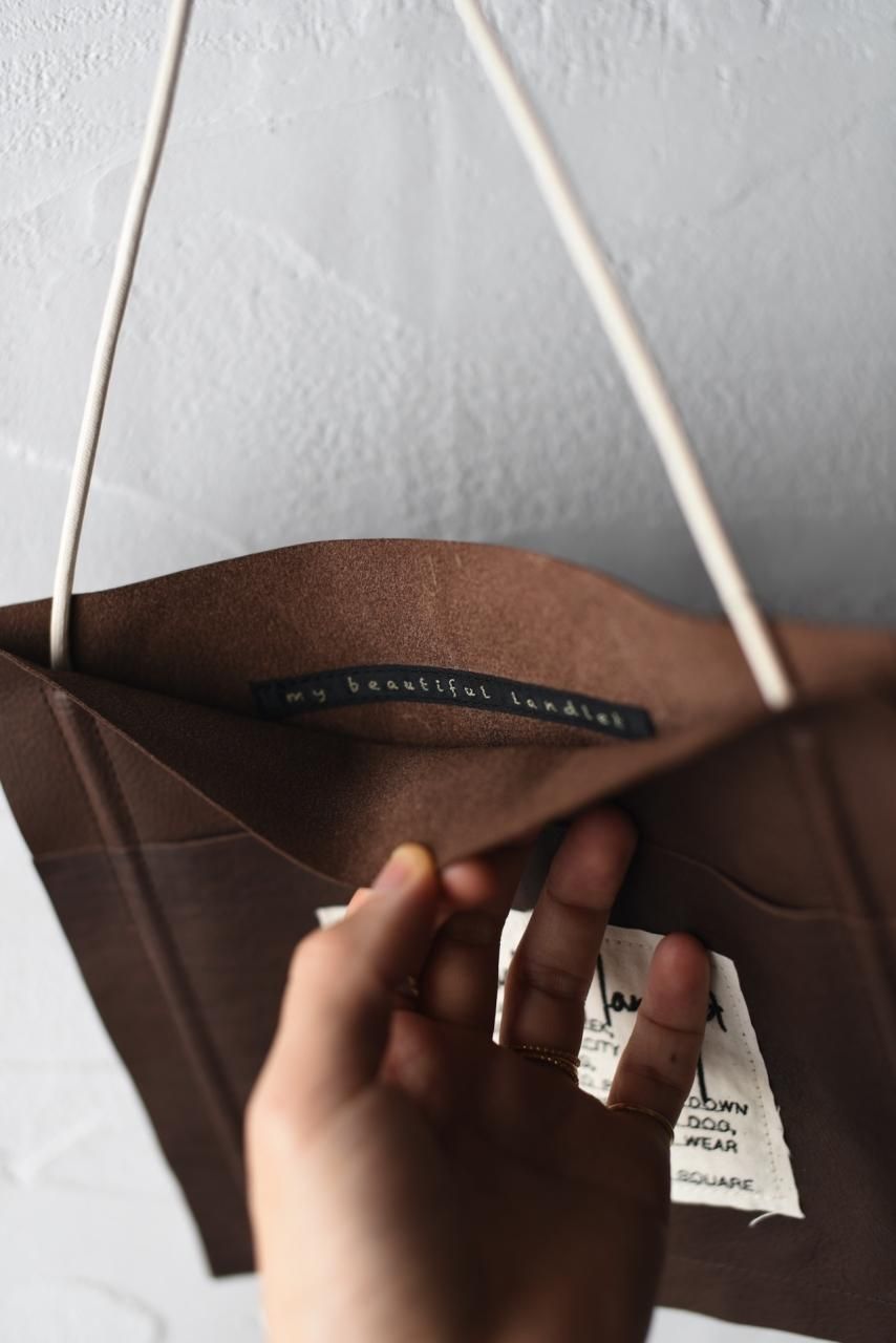 My Beautiful Landlet 刺繍パッチレザーショルダーバッグ Choco