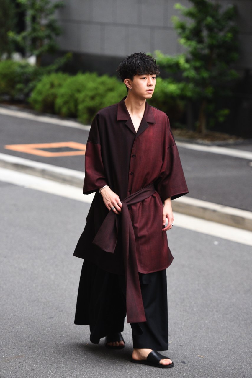 BISHOOL Urban Wool Gabardine YUKATA Shirt black × wine - BISHOOL,Edwina  Horl,My Beautiful Landlet,YANTOR等取扱い OVIE STUDIO の通販サイト