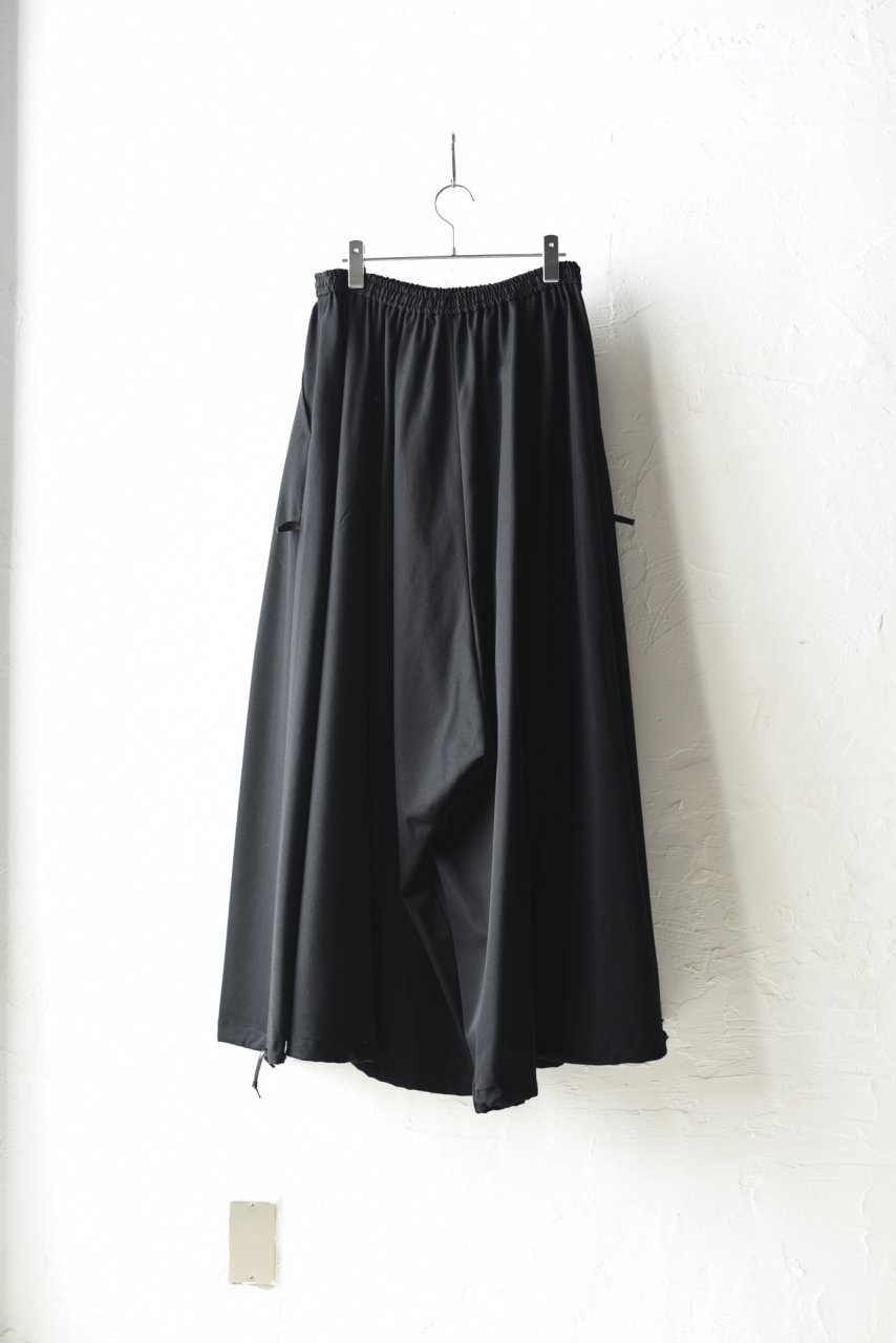 BISHOOL Wool Gabardine 袴 Balloon Pants black - BISHOOL,Edwina