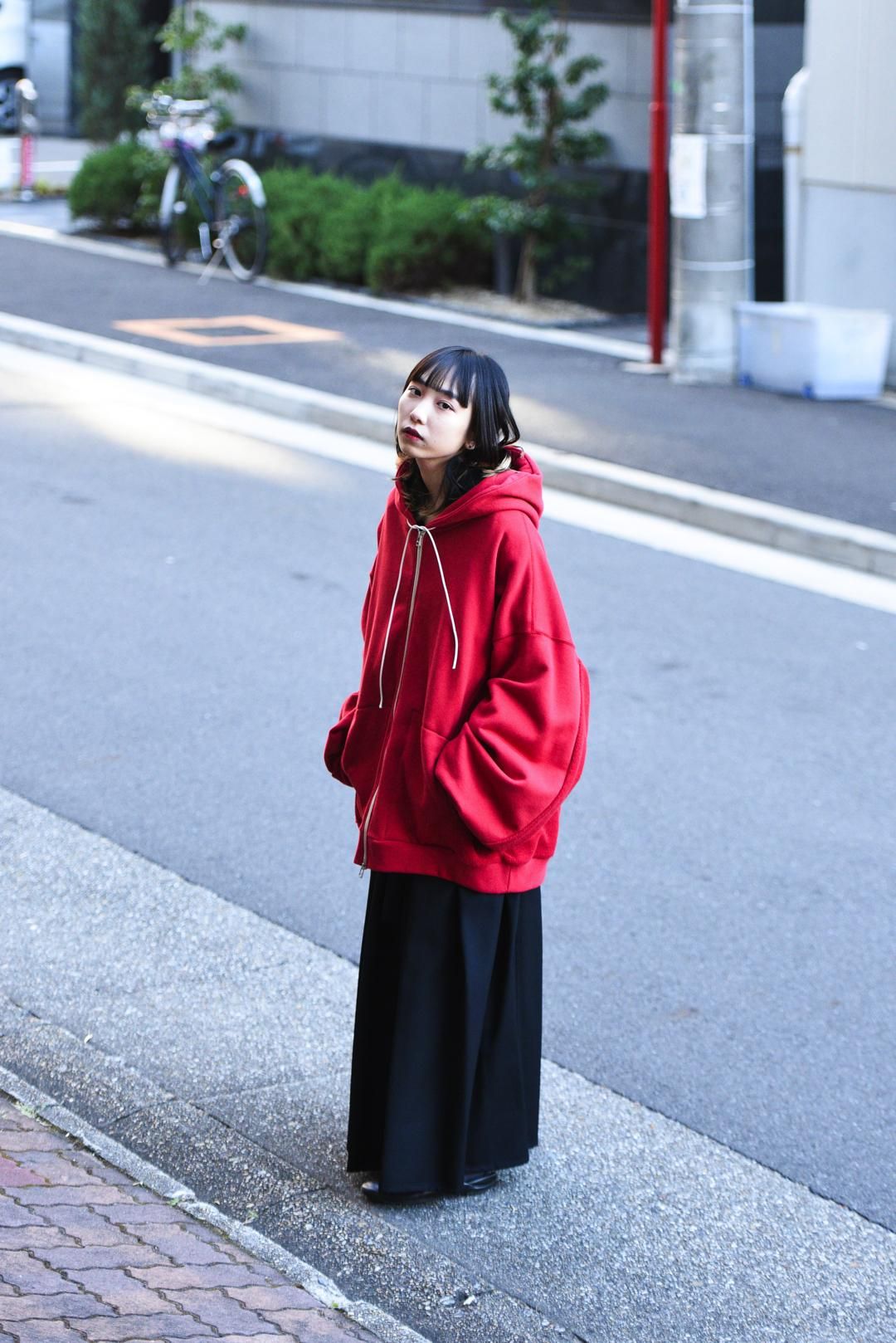 My Beautiful Landlet ドルマンビッグスウェットパーカー Red
