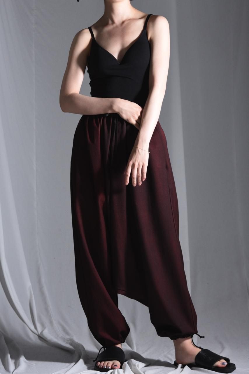 BISHOOL Urban Wool Gabardine Sarrouel Balloon Pants black