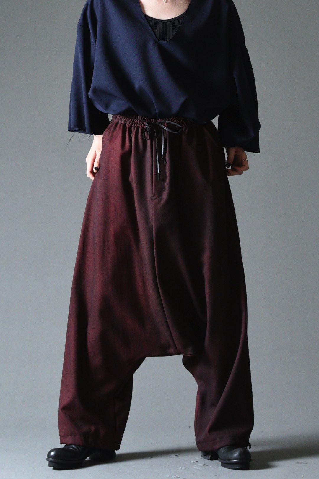 BISHOOL Urban Wool Gabardine Sarrouel Balloon Pants black