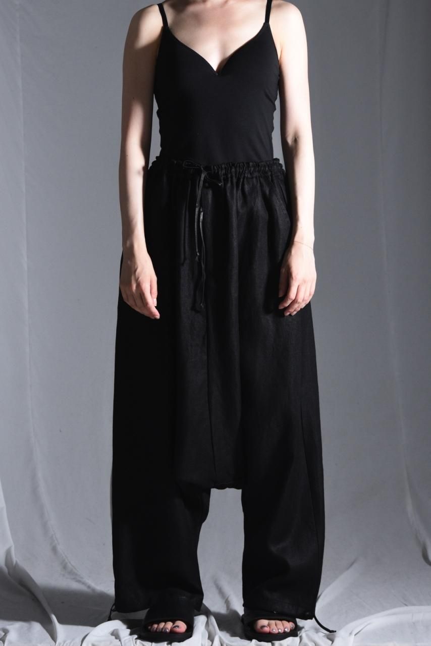 ハンドメイド オーダー 賜ります ♡ サルエル ★ ピエロ ★ バルーン BISHOOL Linen Sarrouel Balloon Pants black - BISHOOL,Edwina
