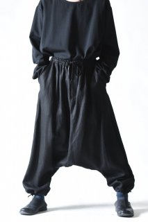 BISHOOL Linen Sarrouel Balloon Pants black 