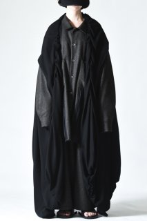 NEPHOLOGIST Gather Outer Stole wool silk black