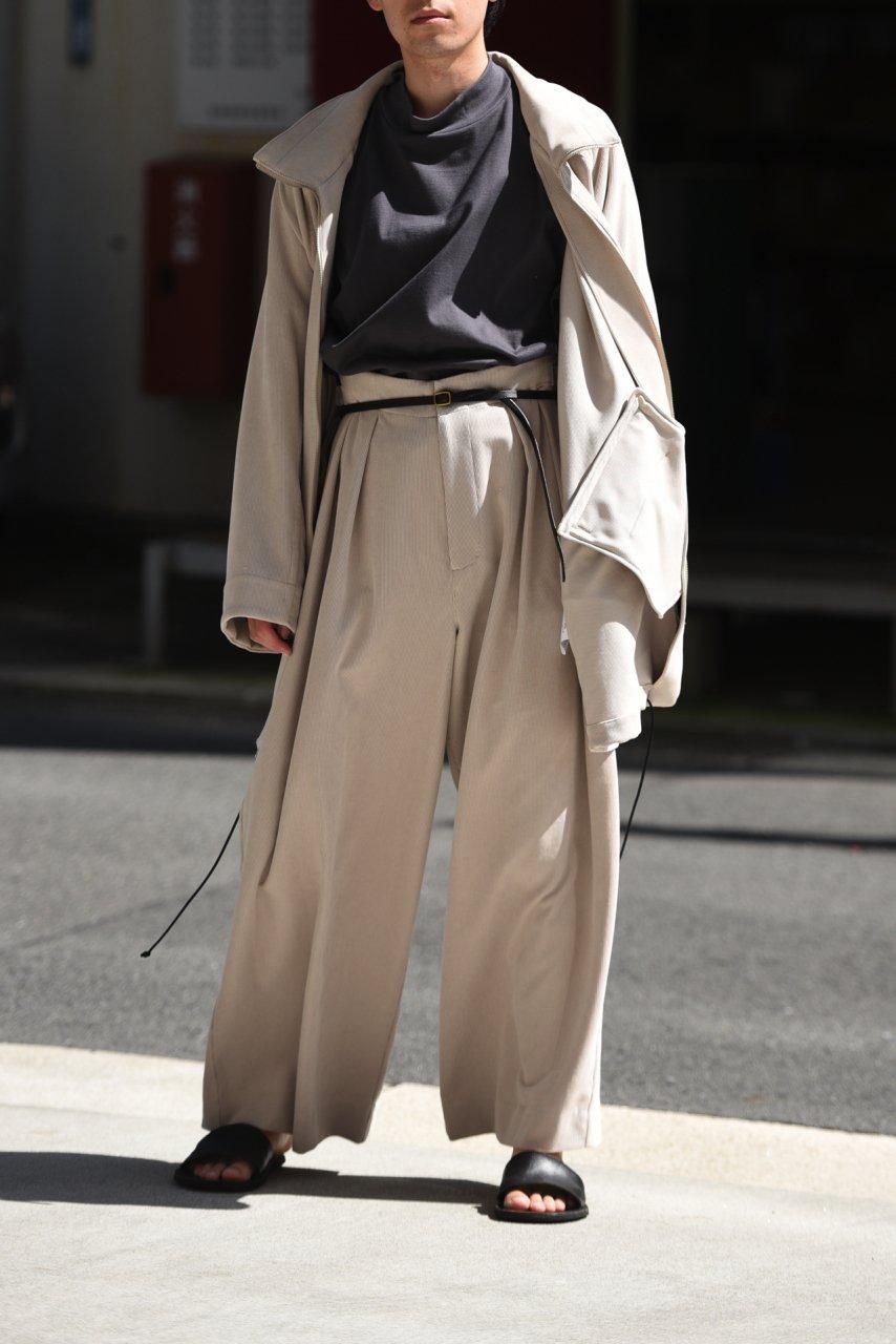 My Beautiful Landlet コーデュロイ2タックワイドパンツ Kinari