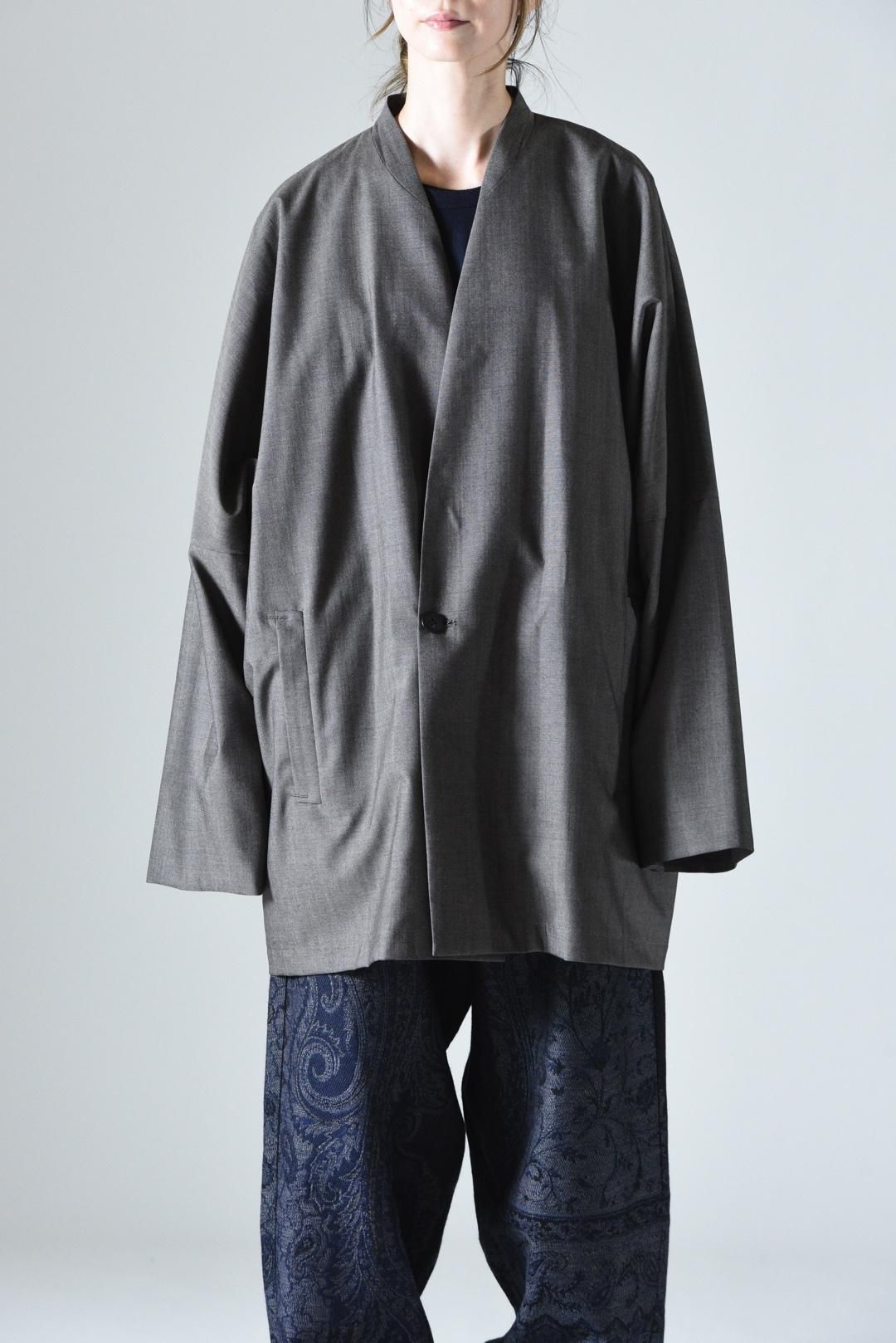 YANTOR Chambray Wool Skin Jacket greige - BISHOOL,Edwina