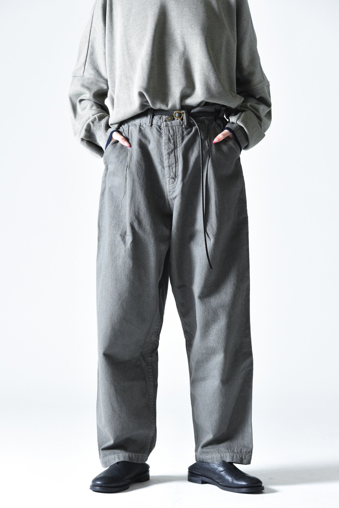 YANTOR Sumi-Dyed Denim Pants Sumi Gray - BISHOOL,Edwina Horl,My