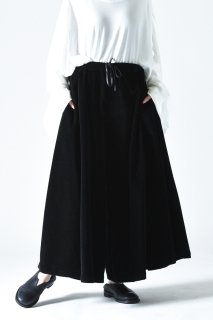 BISHOOL 9well Organic Corduroy Drape 袴 Pants black