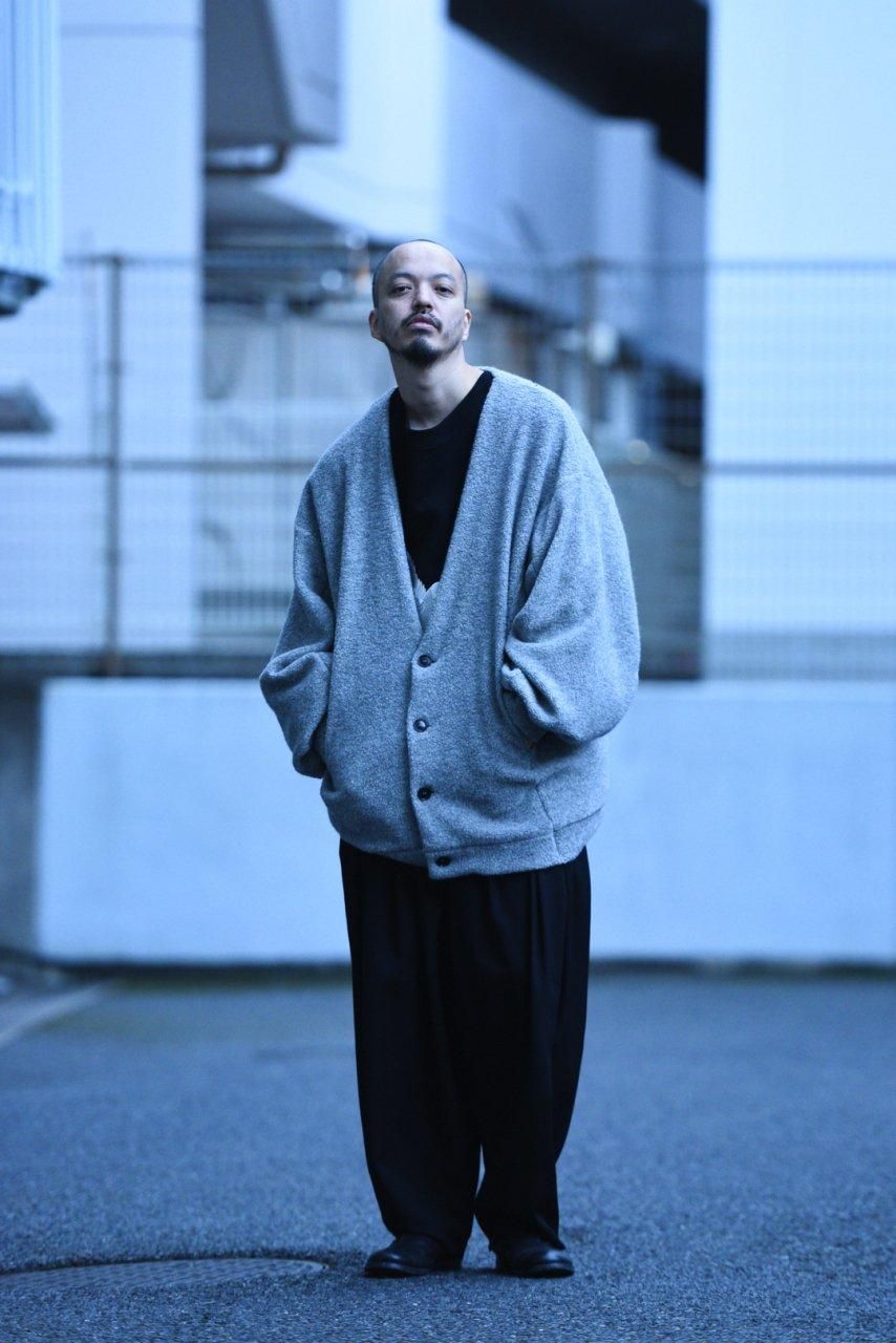 【24SS my beautiful landlet ビッグカーディガン】 My Beautiful Landlet ドルマンニットビッグカーディガン Gray