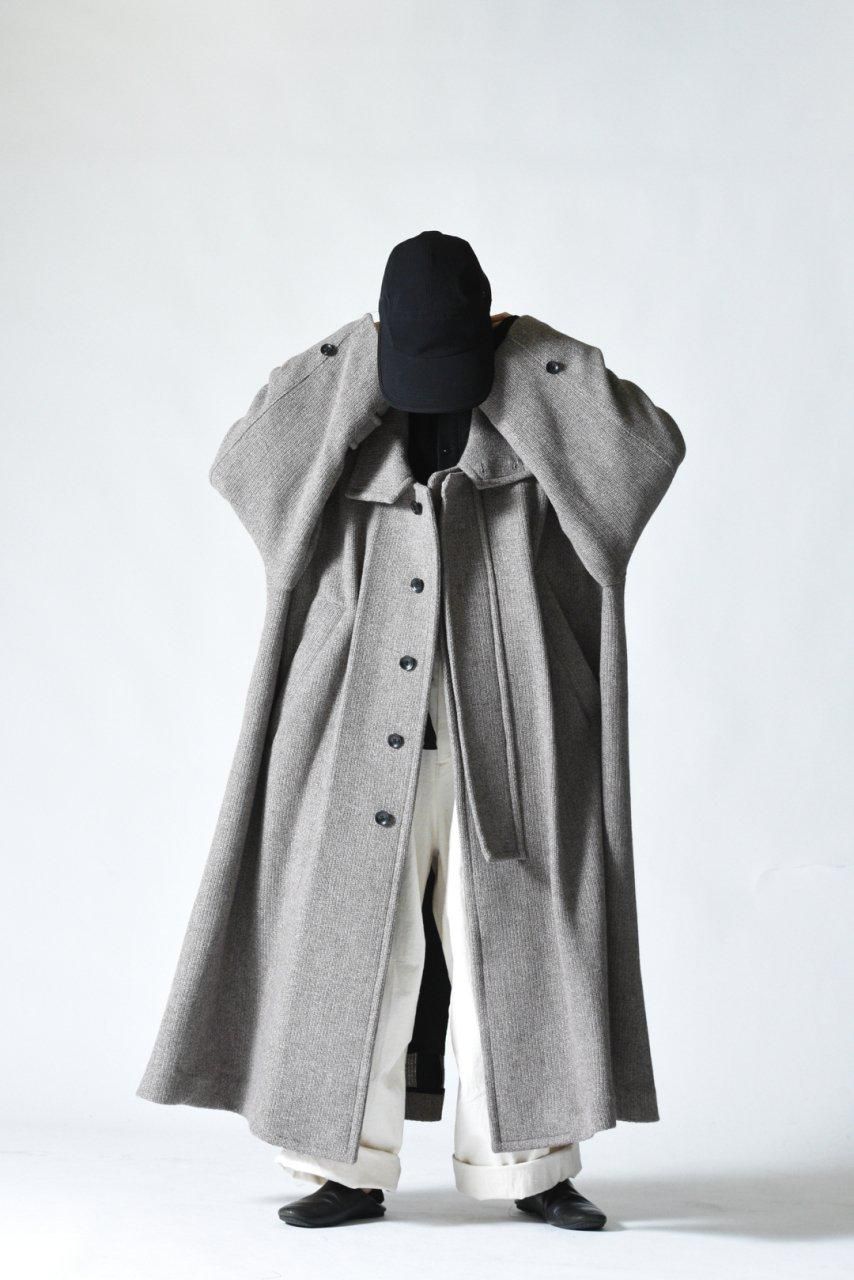 VOAAOV 尾州ウールハイネックビッグコート Beige - BISHOOL VOAAOV 尾州ウールハイネックビッグコート Beige - BISHOOL