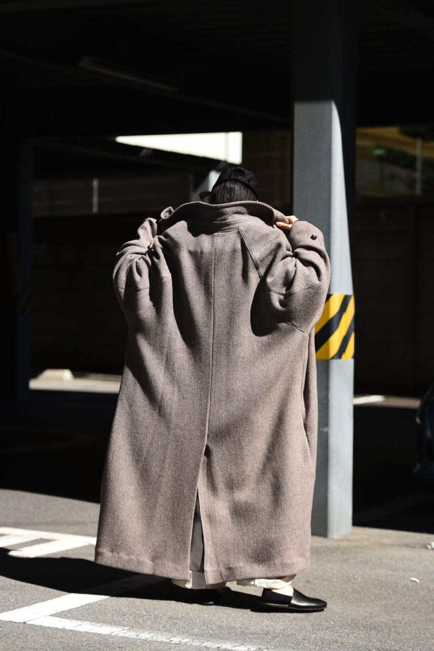 VOAAOV 尾州ウールハイネックビッグコート Beige - BISHOOL