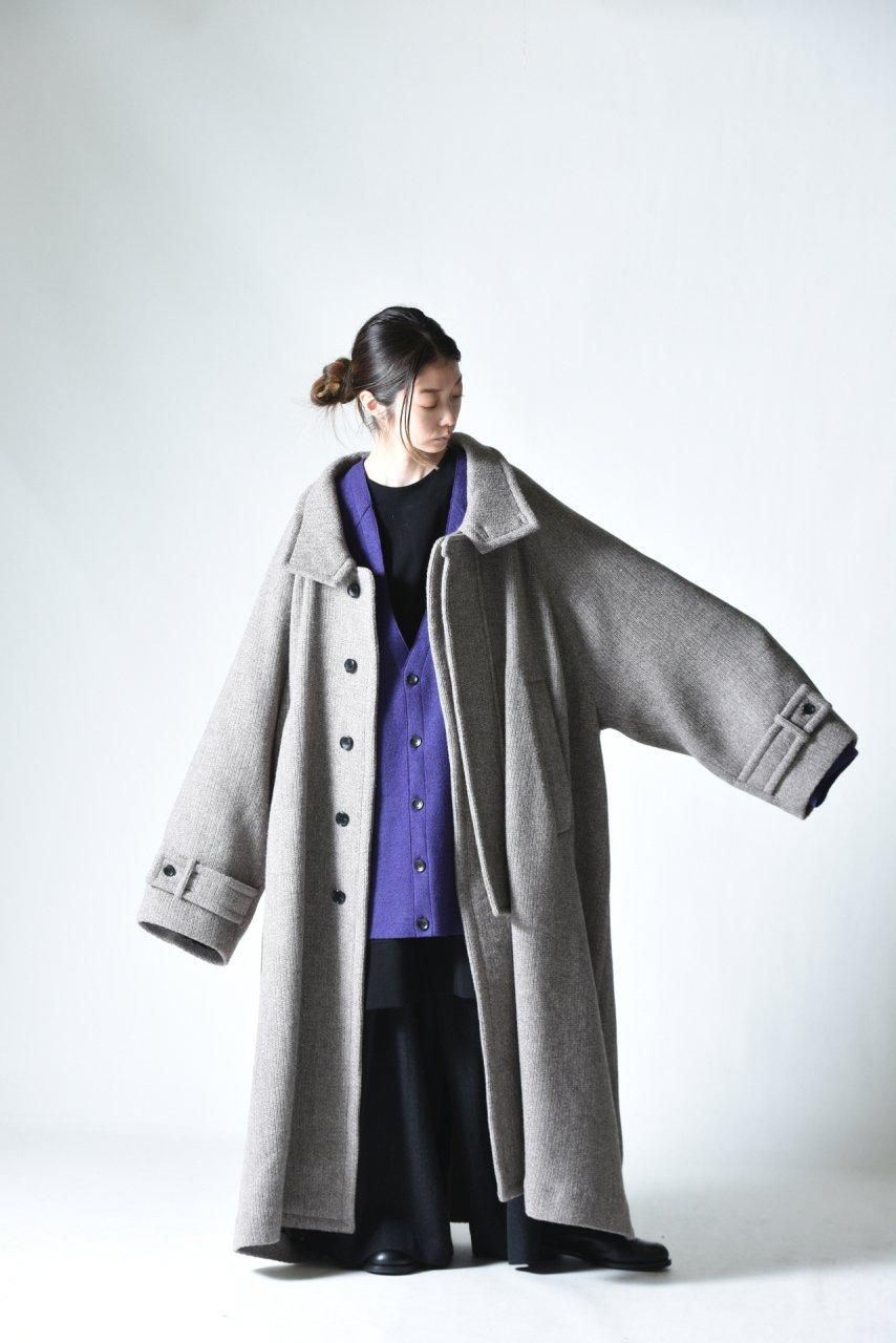 VOAAOV 尾州ウールハイネックビッグコート Beige - BISHOOL