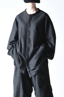NEPHOLOGIST Wool Amunzen Double Layered Shirt charcoal