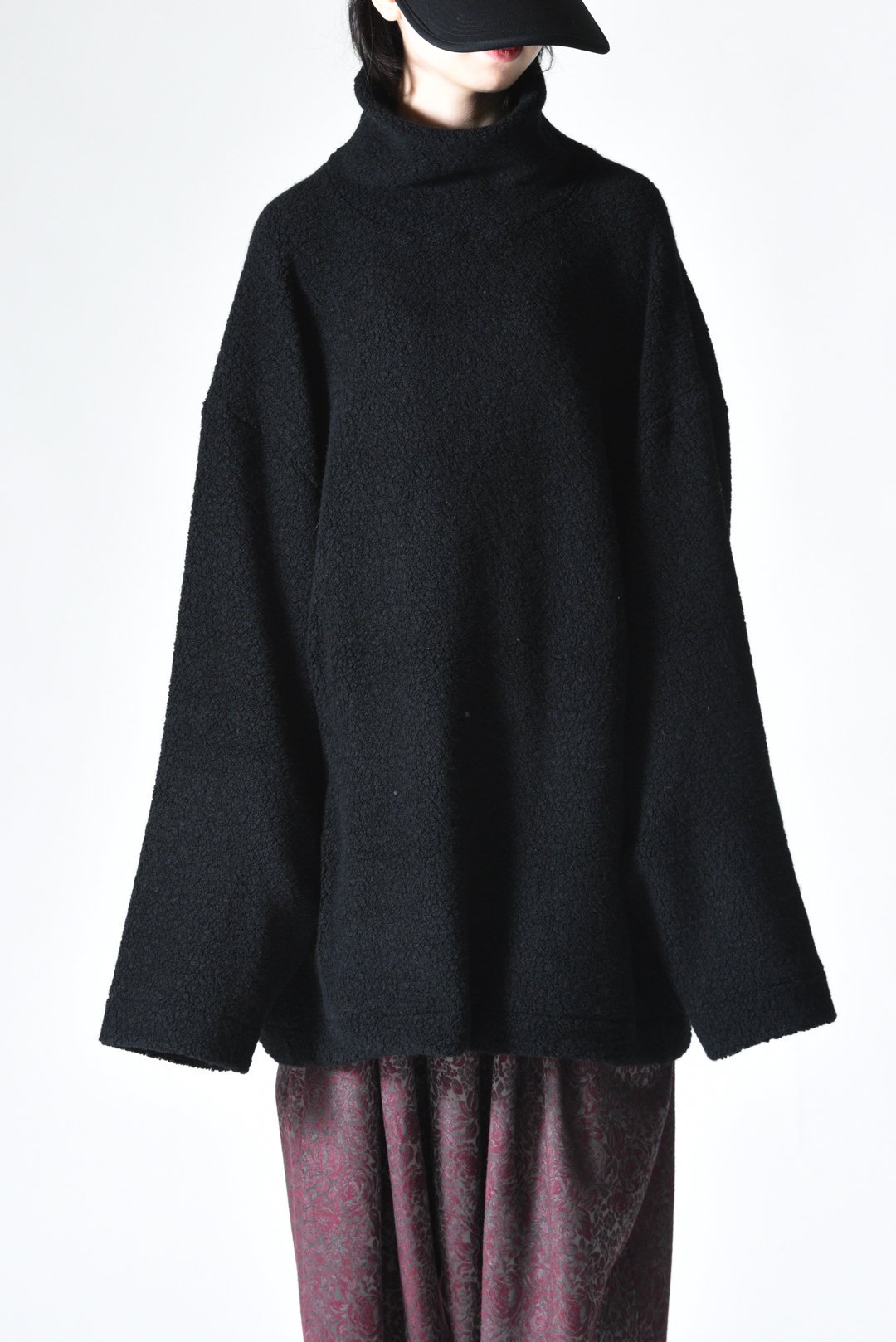 My Beautiful Landlet タートルネックビッグニット Black - BISHOOL