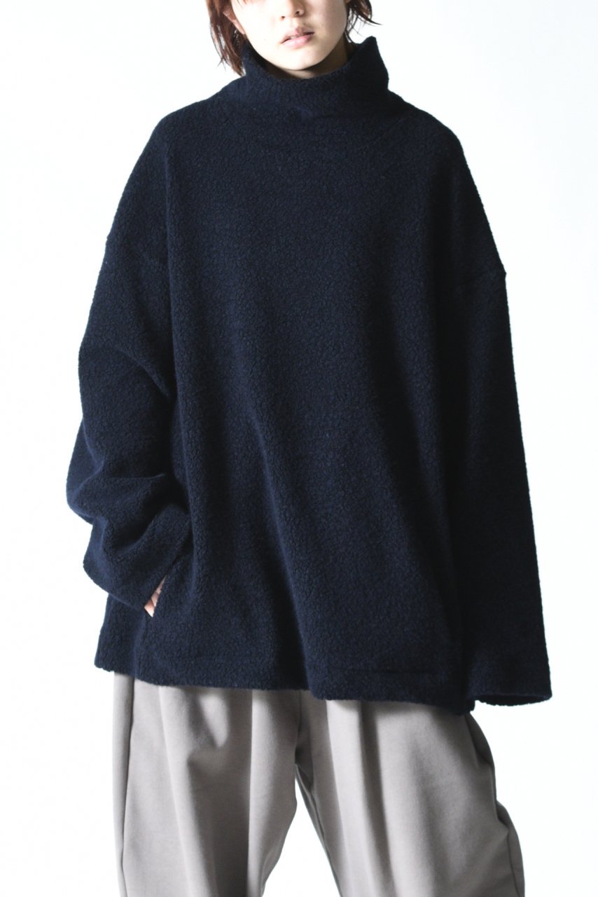 My Beautiful Landlet タートルネックビッグニット Navy - BISHOOL