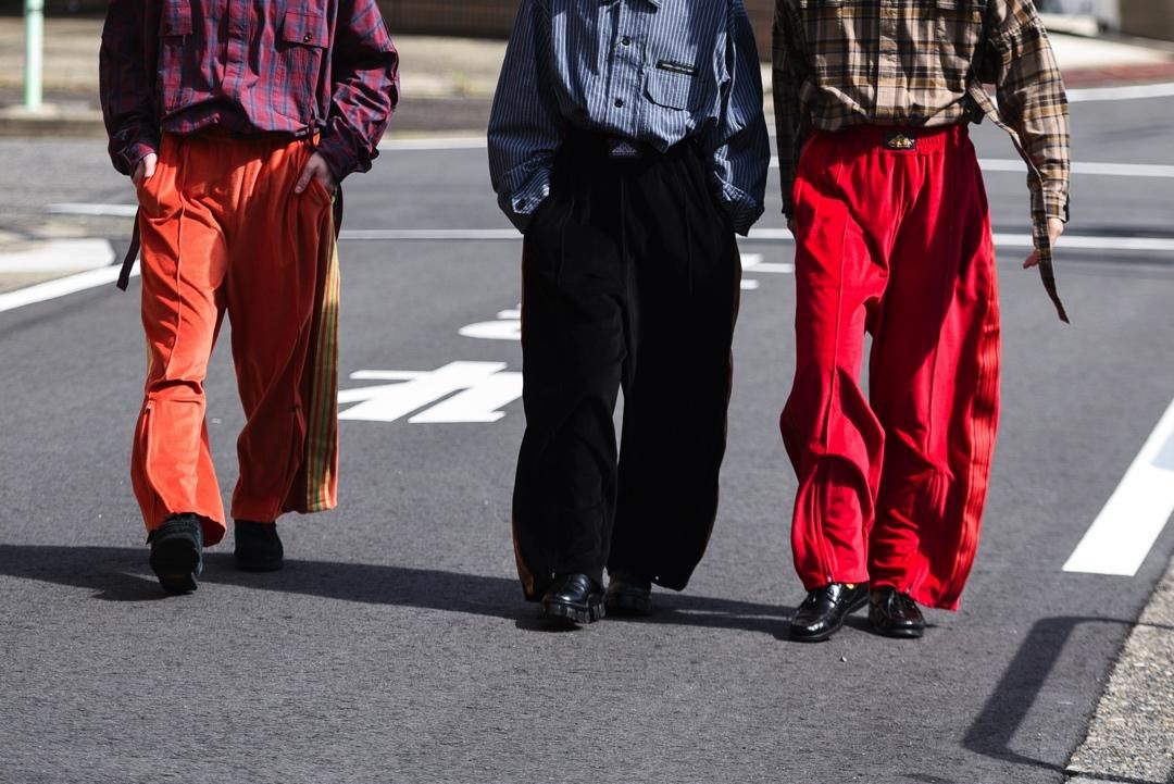 パンツ Leh band wide slacks Leh Wide Track Pants Orange - BISHOOL,Edwina Horl,My