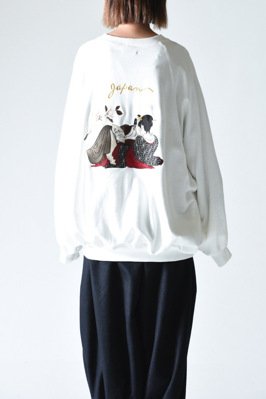 BISHOOL Embroidery Classic Sweat -春画- white - BISHOOL,Edwina 