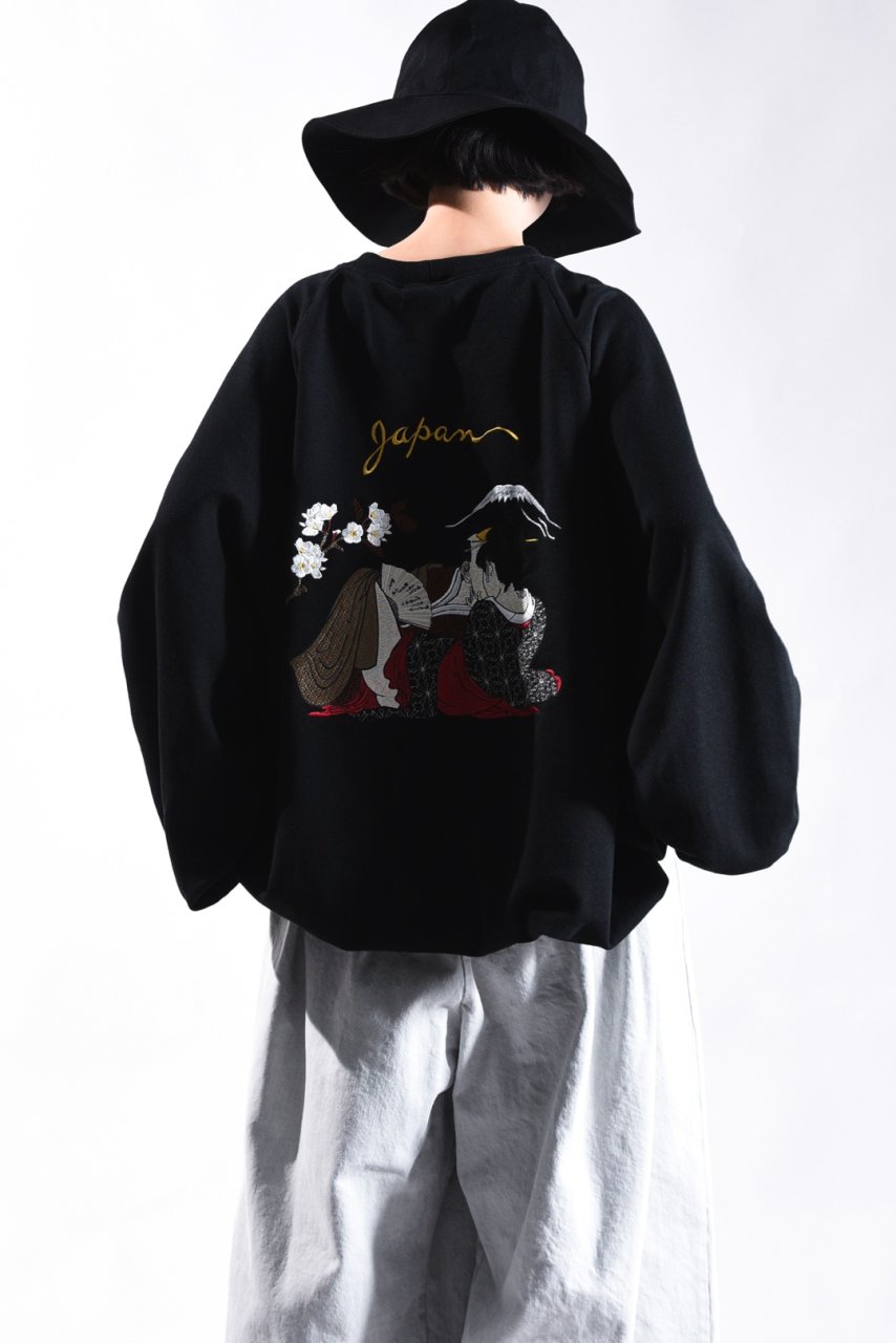 BISHOOL Embroidery Classic Sweat -春画- black - BISHOOL,Edwina