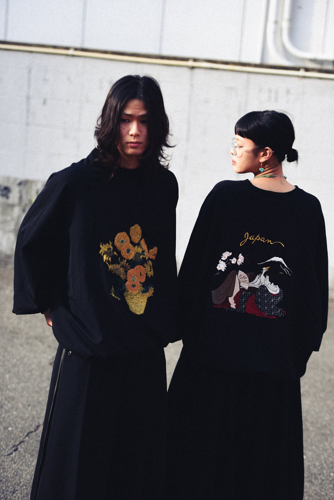 BISHOOL Embroidery Classic Sweat -春画- black - BISHOOL,Edwina