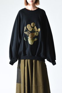 BISHOOL Embroidery Classic Sweat -himawari- black
